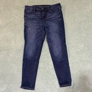 American Eagle Outfitters Women's Dark Blue Skinny Jeans